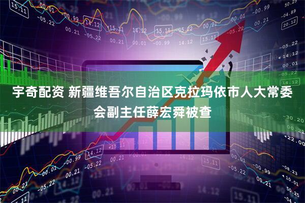 宇奇配资 新疆维吾尔自治区克拉玛依市人大常委会副主任薛宏舜被查