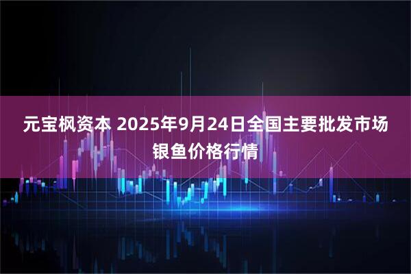 元宝枫资本 2025年9月24日全国主要批发市场银鱼价格行情