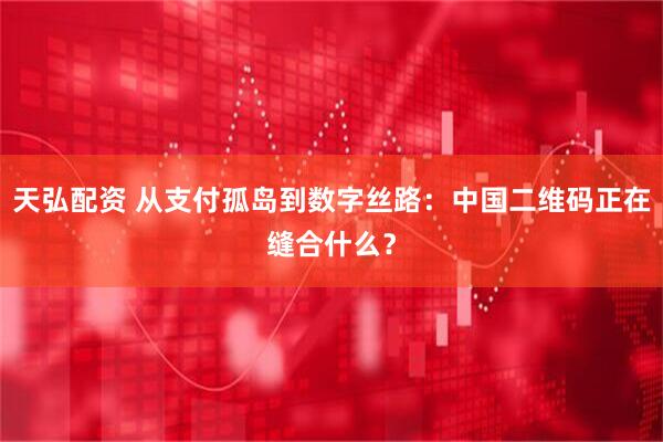 天弘配资 从支付孤岛到数字丝路：中国二维码正在缝合什么？